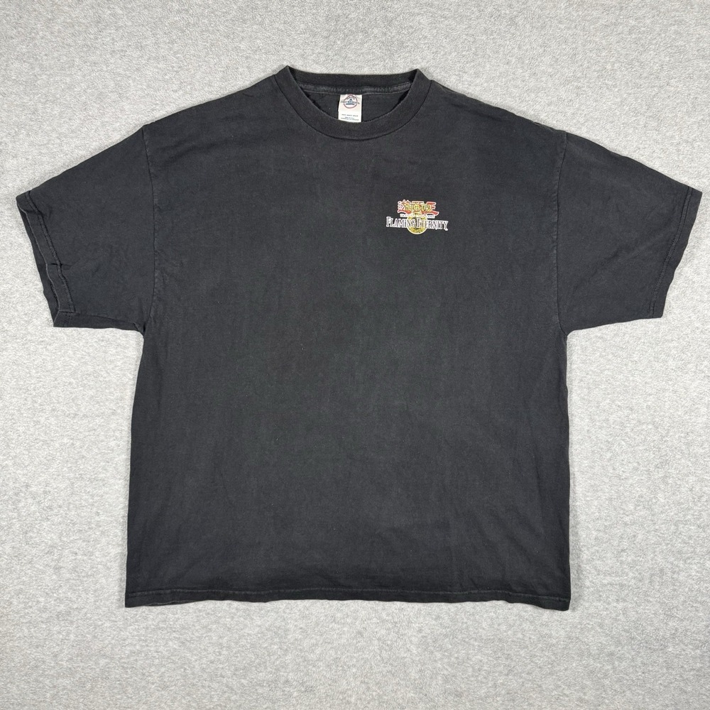 Vintage 2005 Yu-Gi-Oh Flaming Eternity T-Shirt 2XL Black Delta Pro Weight TCG